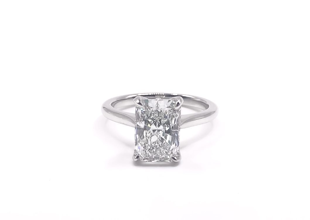 Floral Tulip engagement ring front