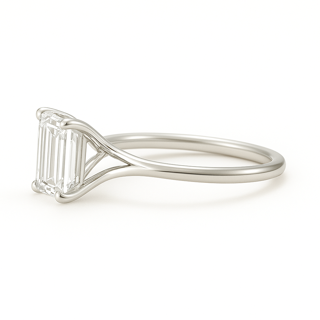 Split Shank engagement ring side