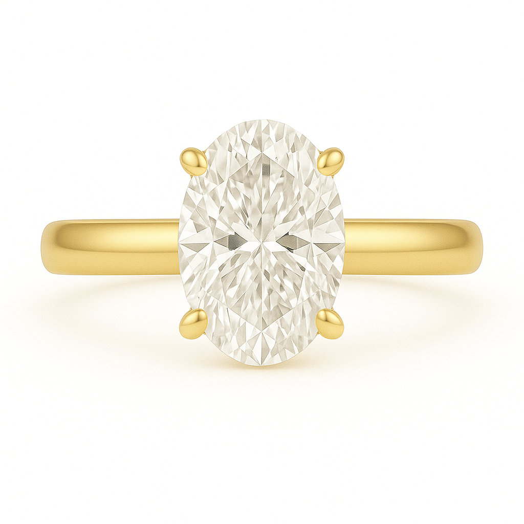 Wide Band engagement ring front