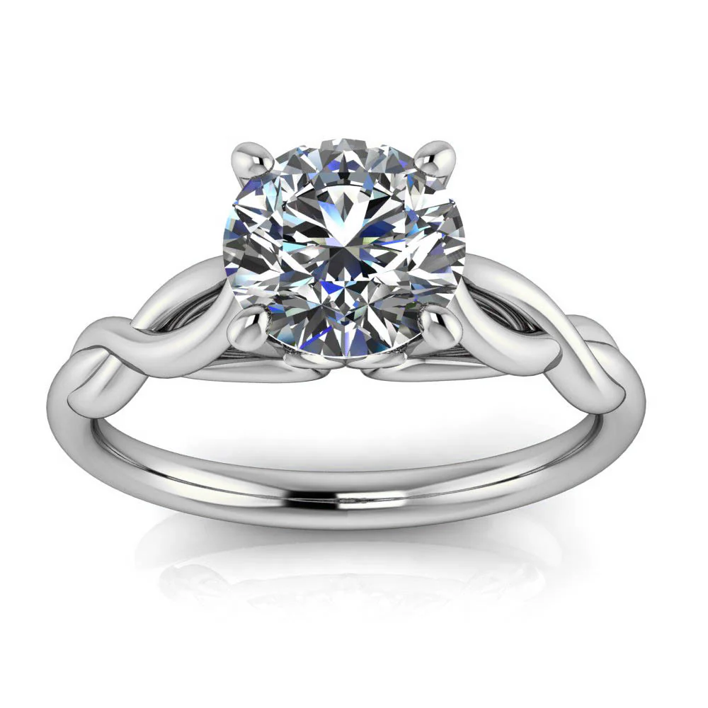 Custom three-stone diamond ring